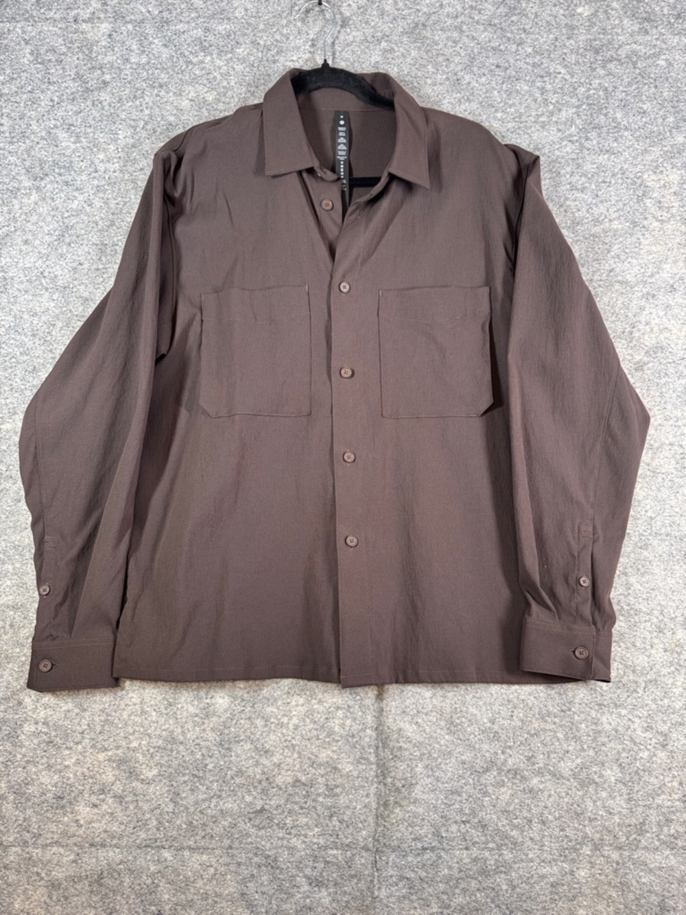 Lululemon Athletica Commission Brown Long Sleeve Button Shirt Size M Stretch - Picture 2 of 13